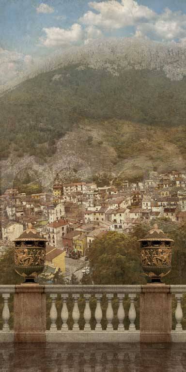 Фотообои Балкон с видом на старинный город