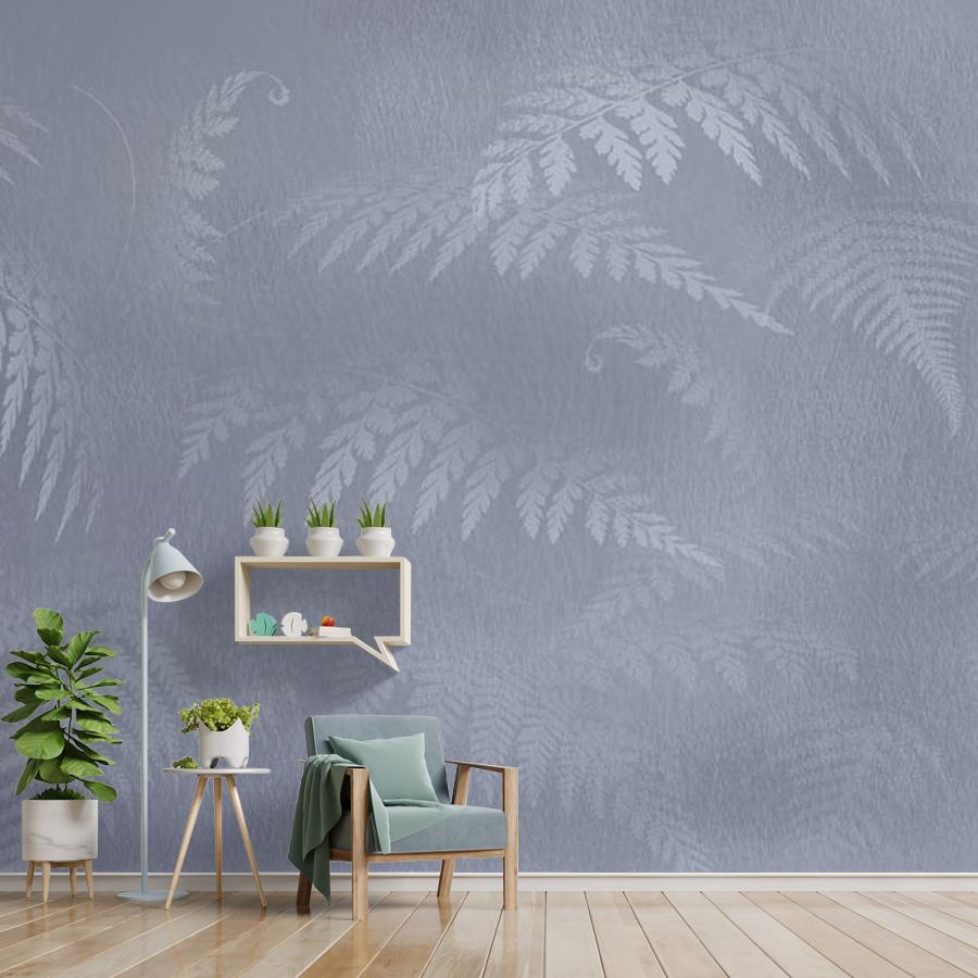 фотообои листья папоротника в тумане 13-467