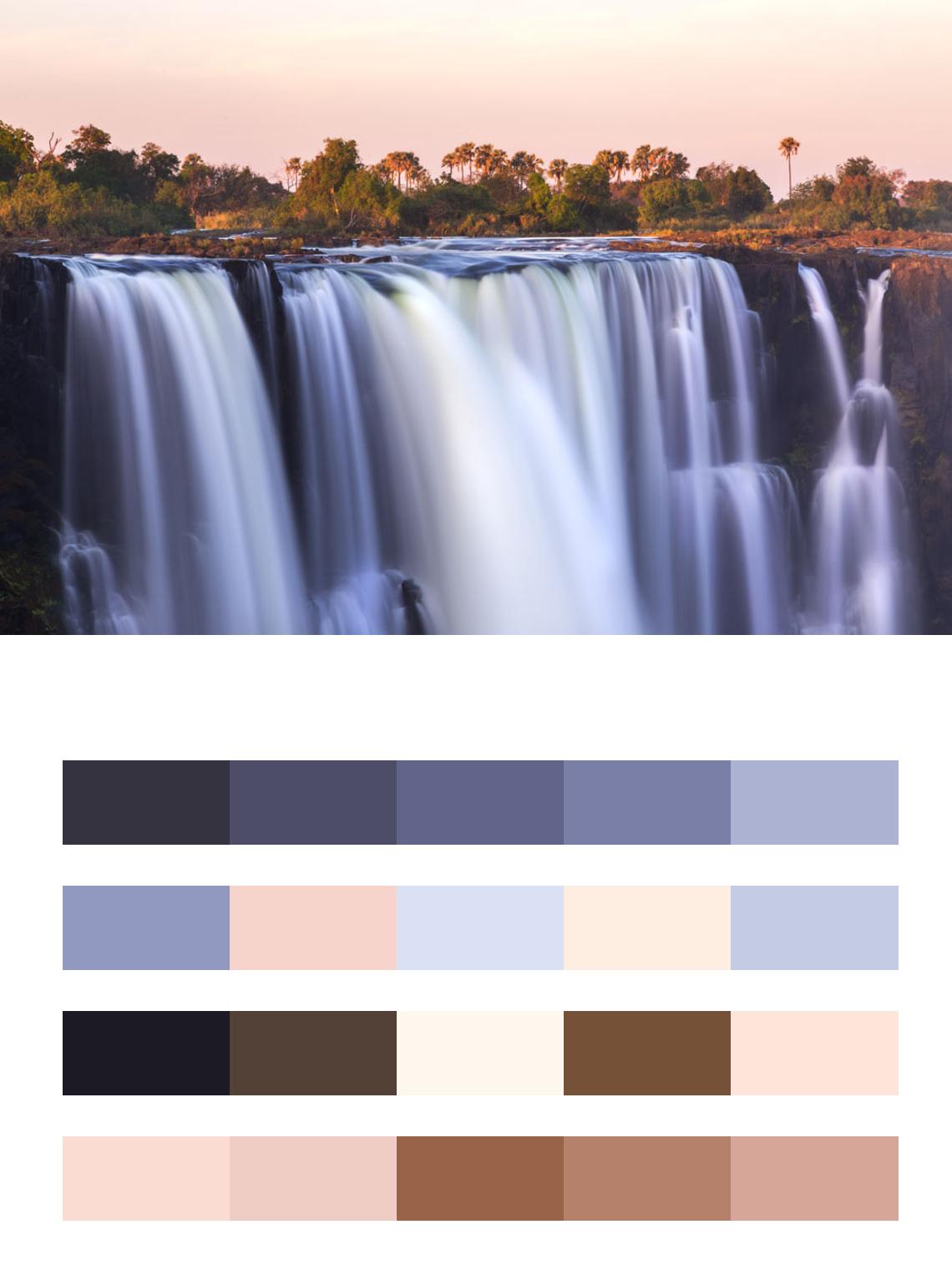Водопад Виктория цвета