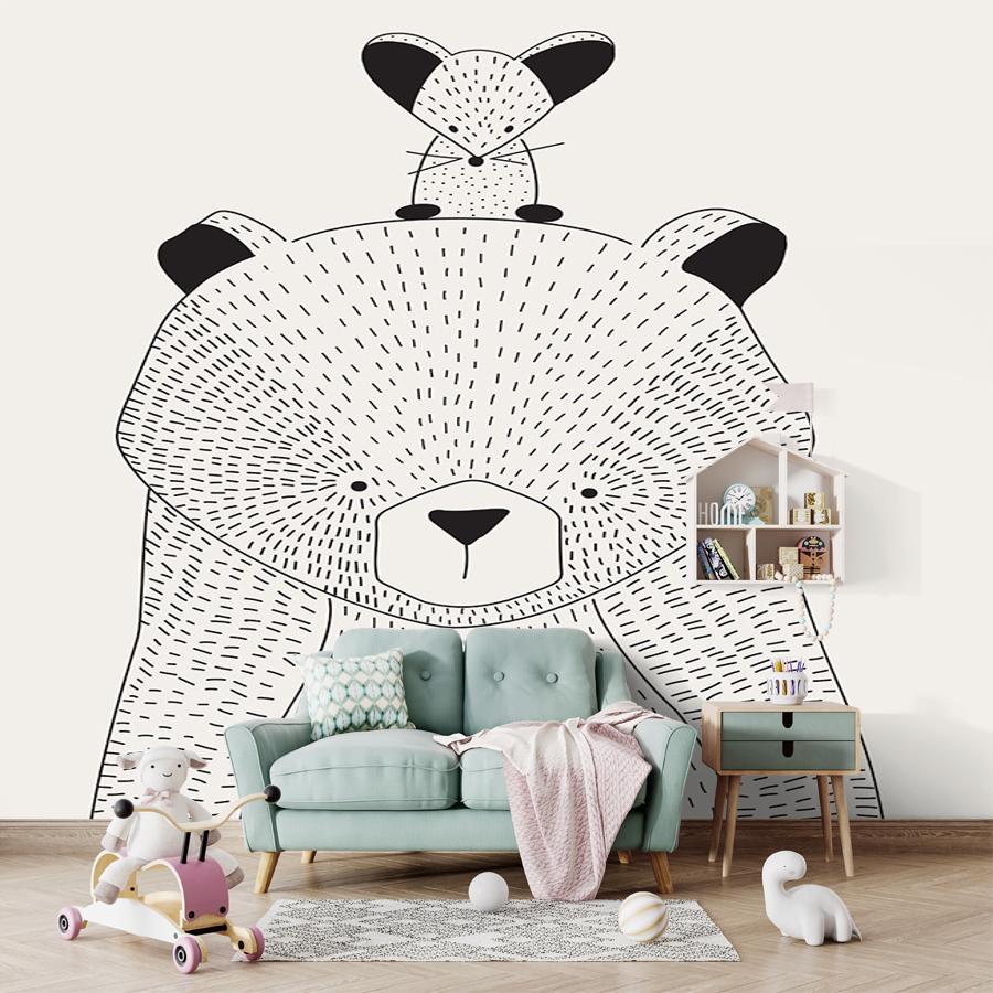 фотообои мишка с мышкой 14-836