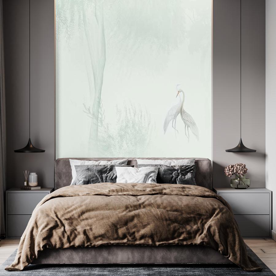 фотообои белые цапли