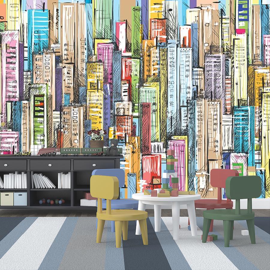 фотообои 3д город рисунок 9-1935