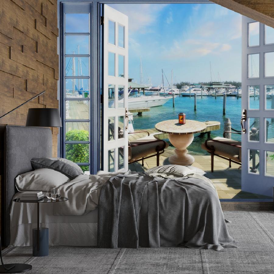 фотообои балкон с видом на канал 19-0074