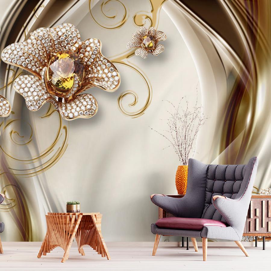 фотообои 3д золотые цветы 10-672 фотообои 3д золотые цветы 10-672