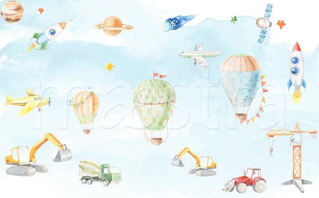 Фотообои Воздушные шары для мальчика