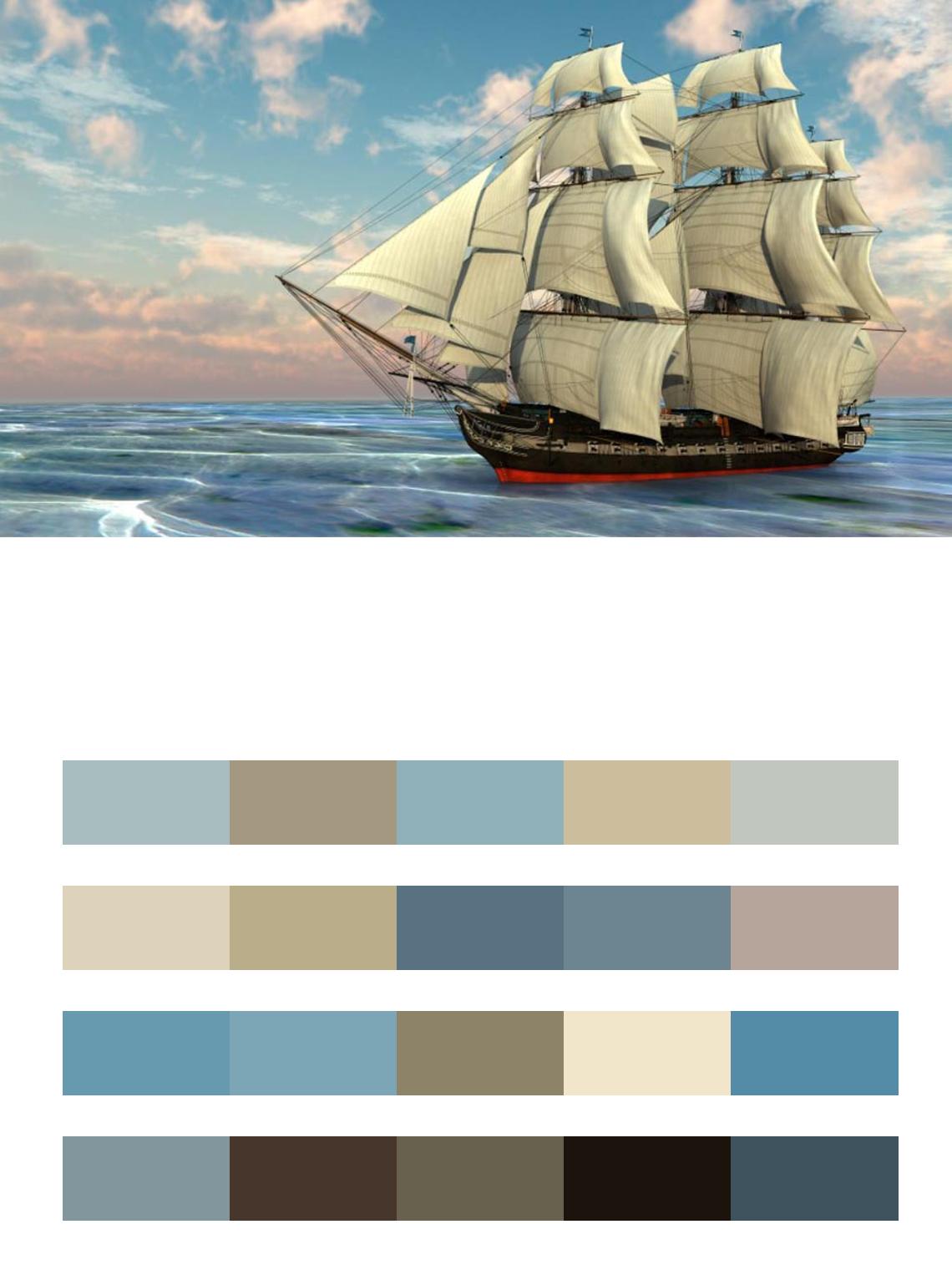 Фрегат парусный корабль цвета