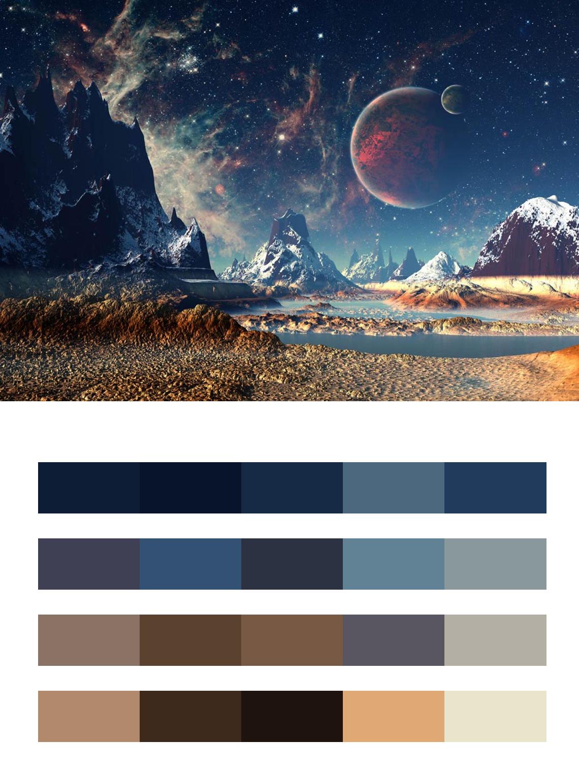 Космос фантастический цвета