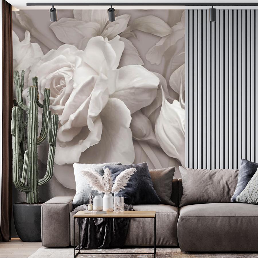 фотообои 3д цветы на бежевом фоне 13-349 фотообои 3д цветы на бежевом фоне 13-349