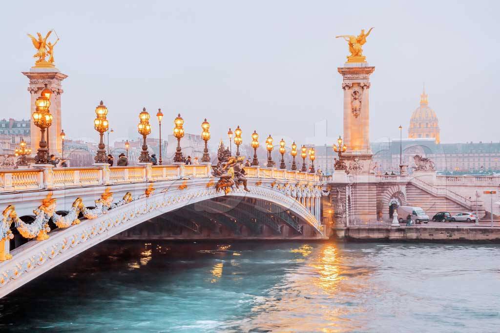 Фотообои Мост в Париже вечером