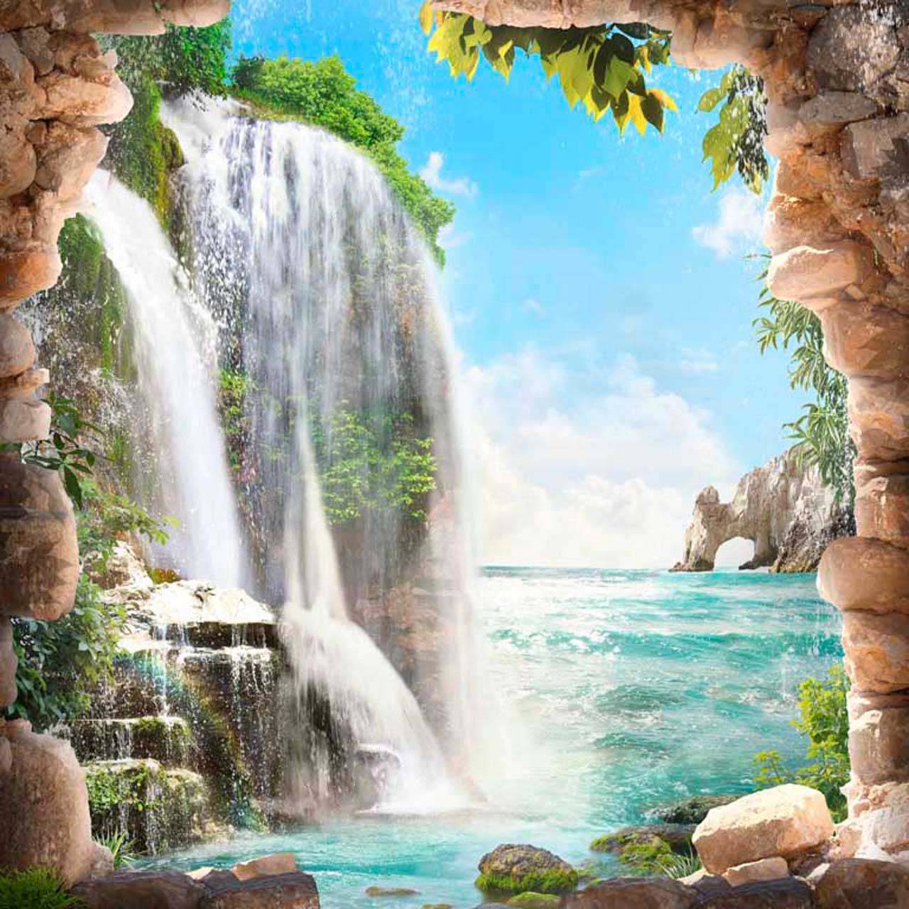 фотообои водопад падающий сверху 11-174