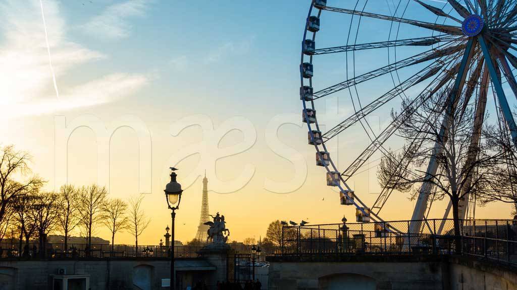 Фотообои Чертово колесо в Париже