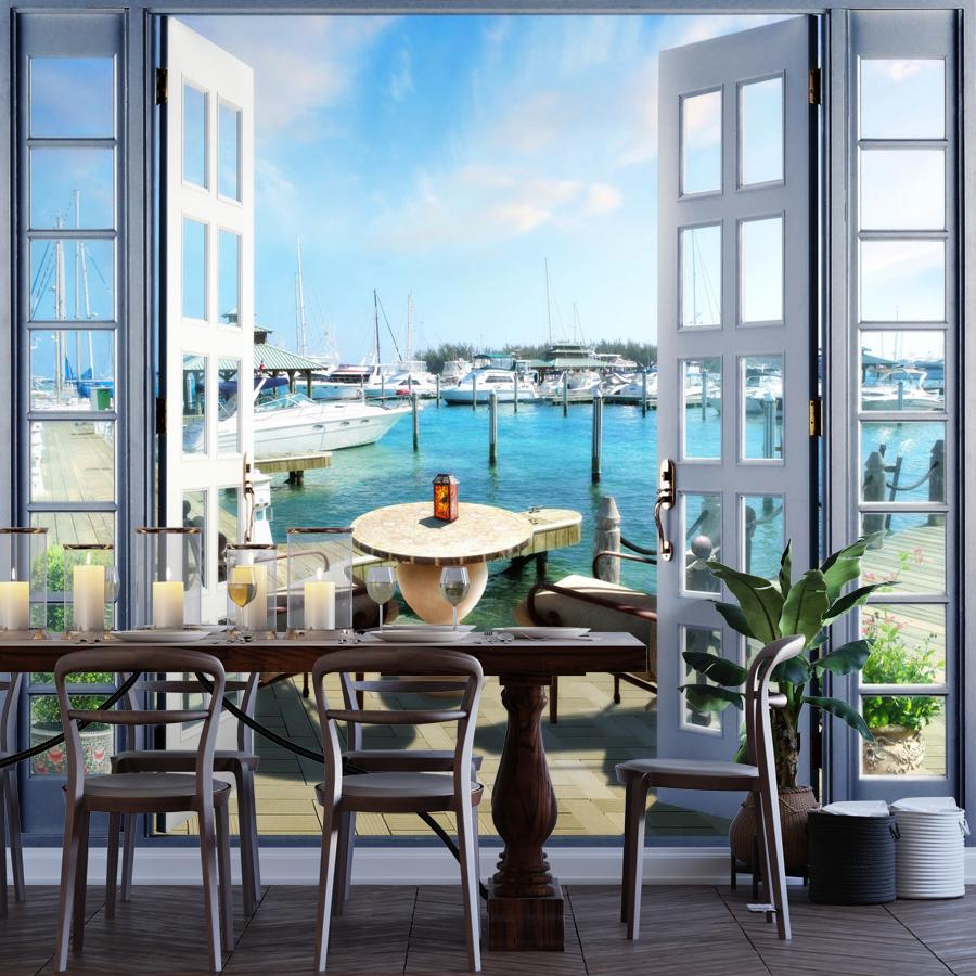 фотообои балкон с видом на канал 19-0074