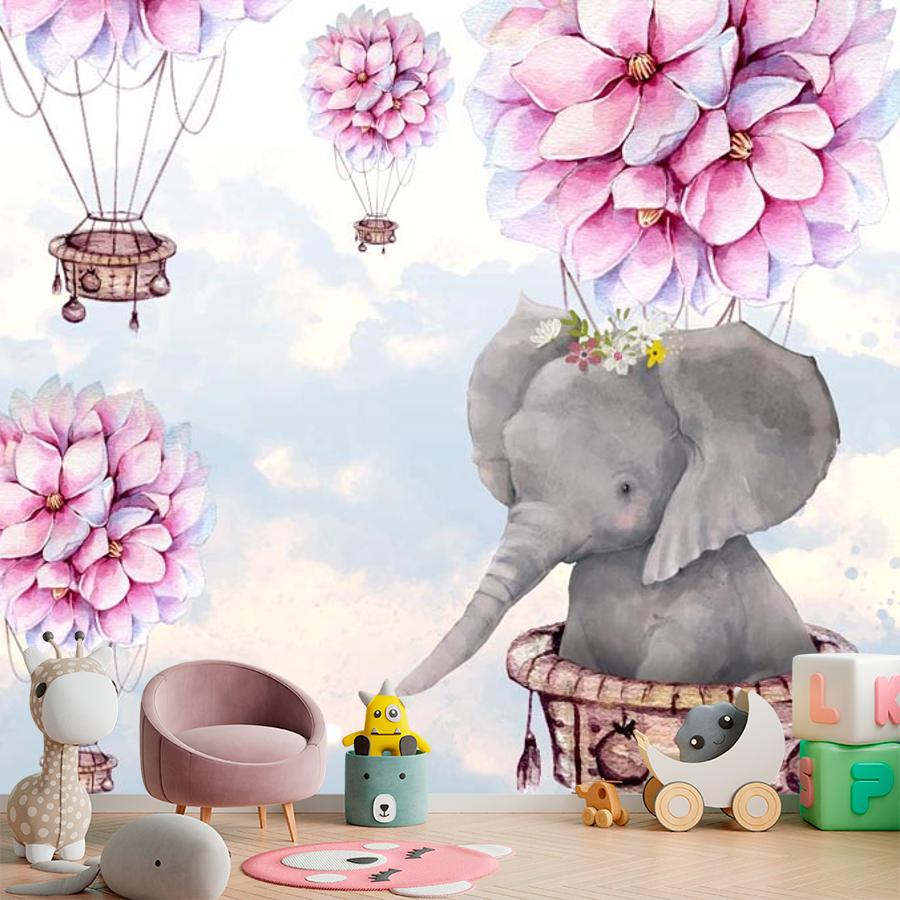 фотообои слоненок на воздушном шарике 12-1156 фотообои слоненок на воздушном шарике 12-1156