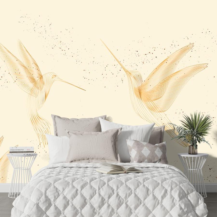 фотообои калибри на бежевом фоне 9-2107