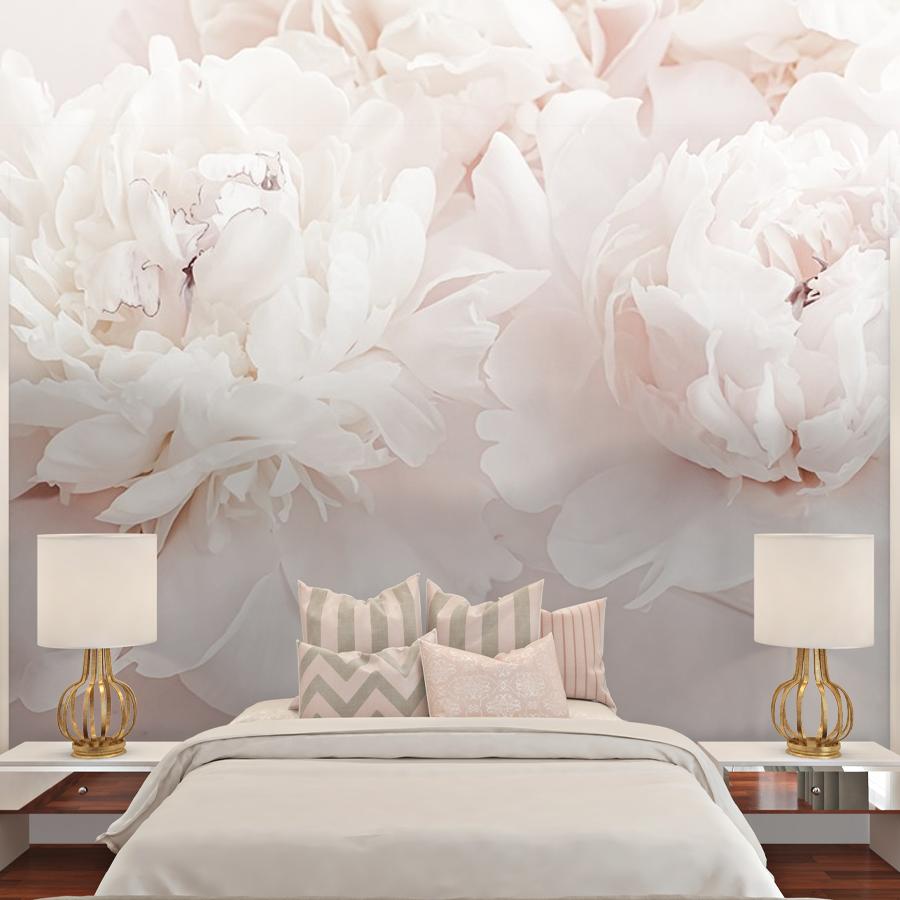 фотообои пионы светлые 3д 9-2034