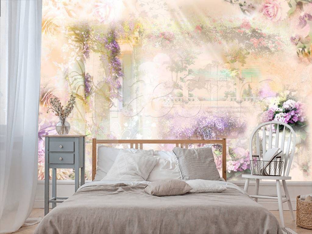 цветочная абстракция с колоннами 6-035