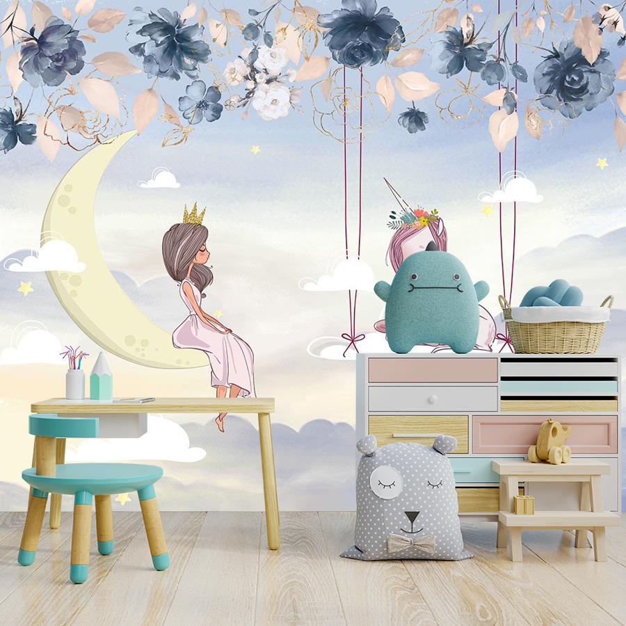 фотообои единорожек и фея 14-443