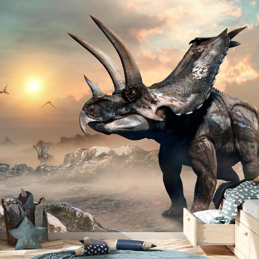 фотообои динозавр трицератопс 12-1107