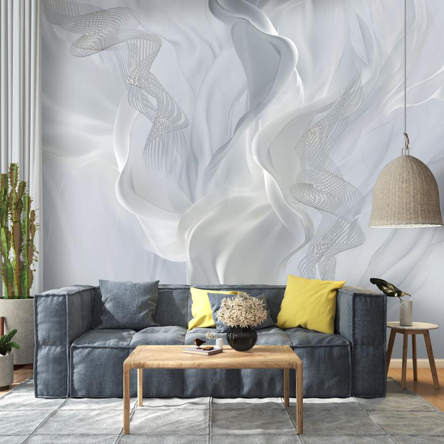 фотообои нежные голубоватые волны 13-1094