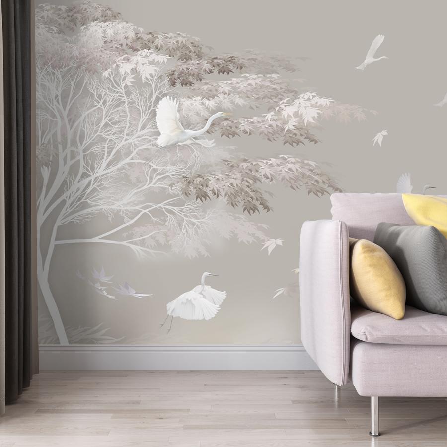 фотообои дерево и журавли 13-754 фотообои дерево и журавли 13-754