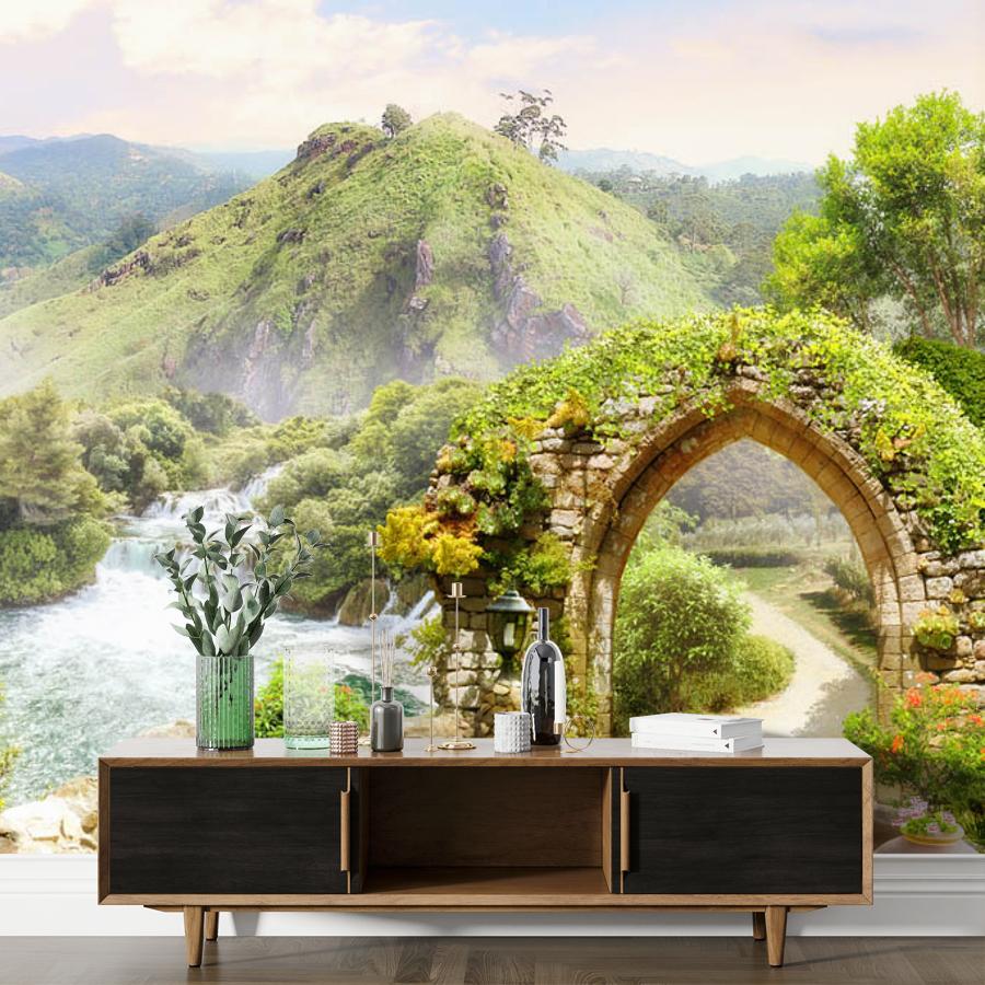 фотообои горы в зелени 19-0187