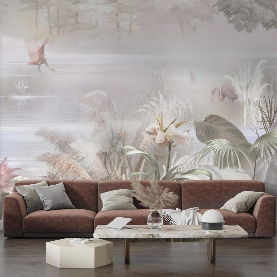 фотообои тропический лес с озером