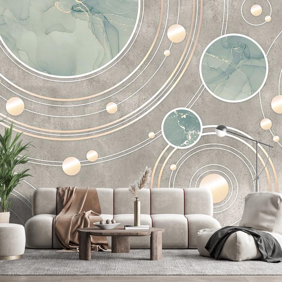 фотообои золотые планеты 9-1702