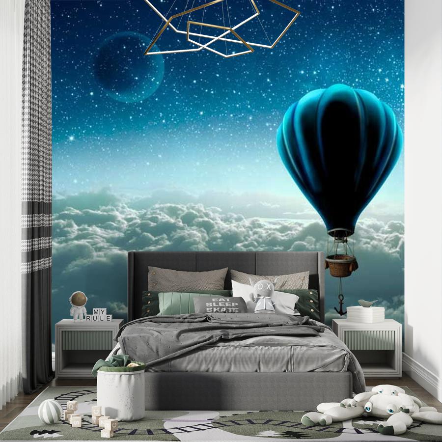 фотообои воздушный шар в ночном небе 14-519