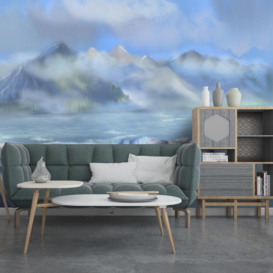 фотообои водопад и горы 13-295