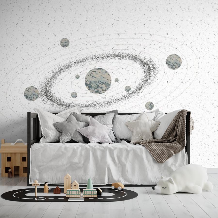 фотообои космос на белом йоне 14-1106