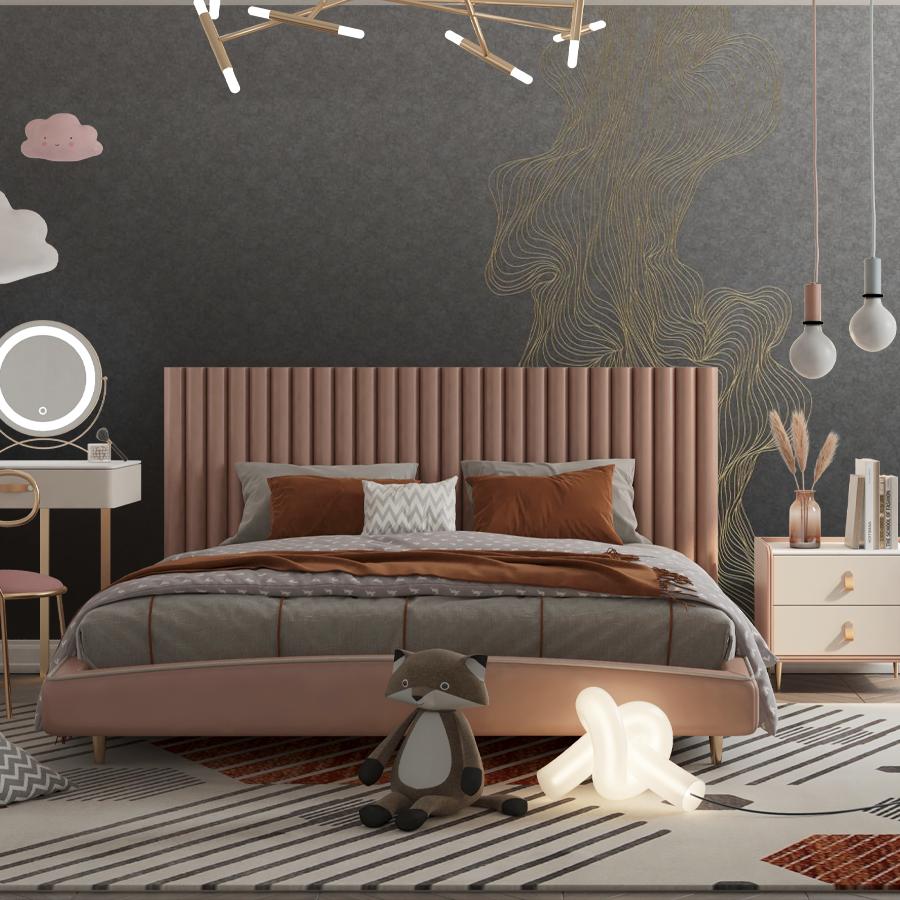 фотообои золотые линии на черном 14-787