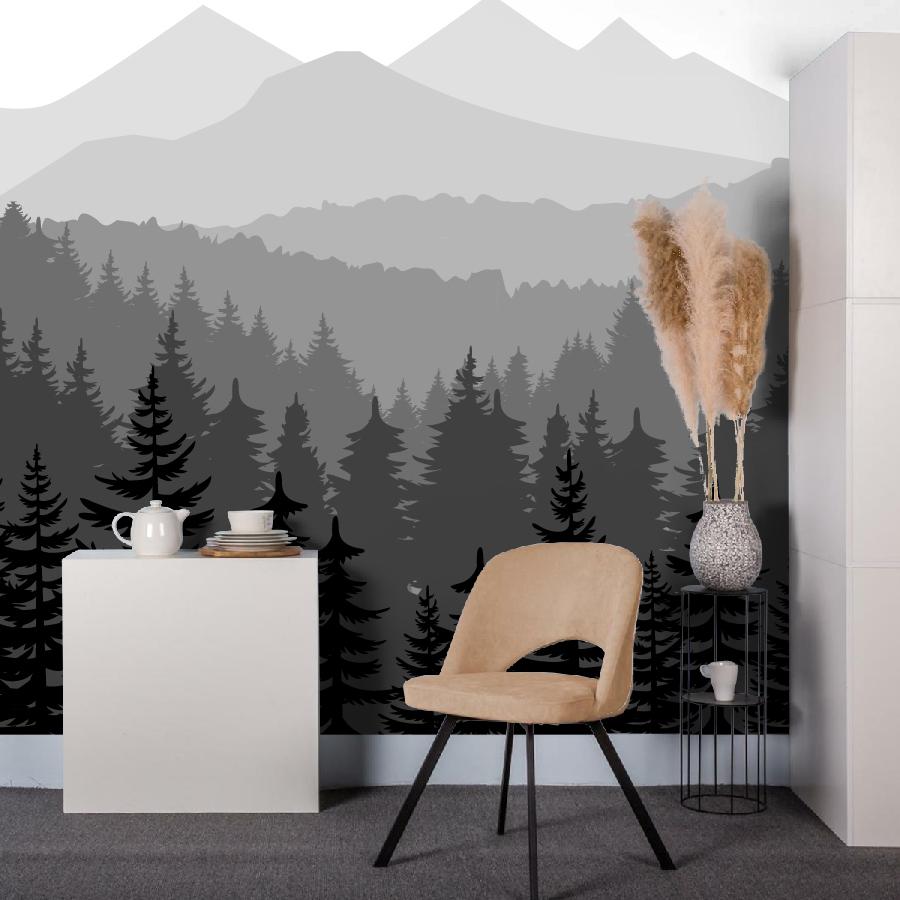 черно белый пейзаж 9-975