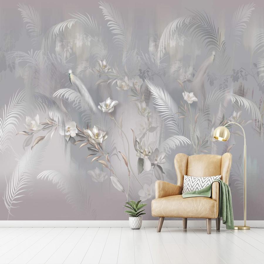 фотообои 3д панно листья и цветы 13-979