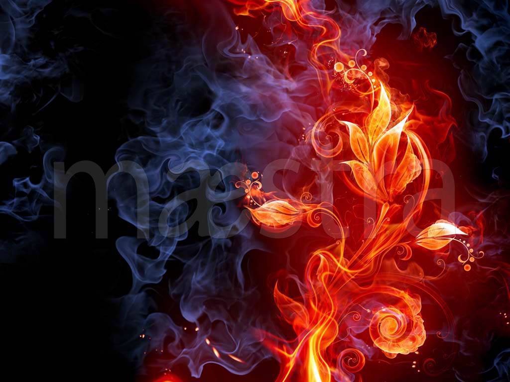 Фотообои Абстракция огненный цветок