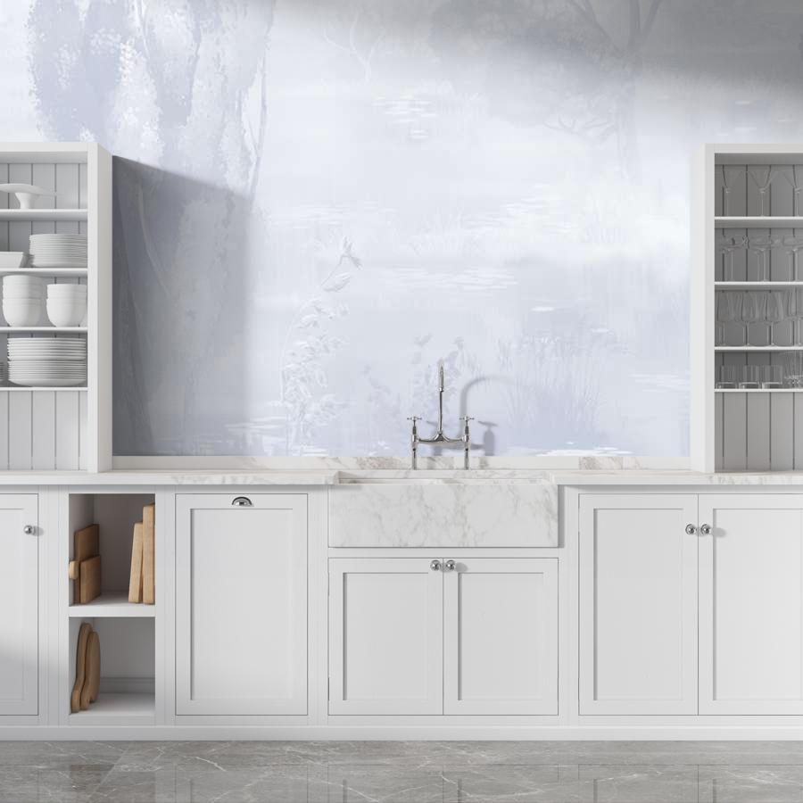 фотообои деревья серые в дымке 13-1077