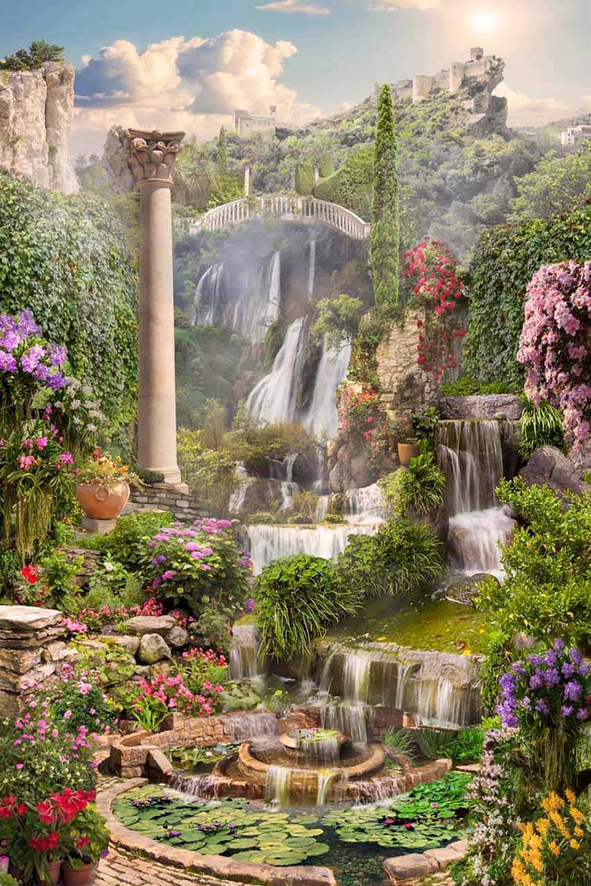 фотообои античный парк с видом на горы 7-210