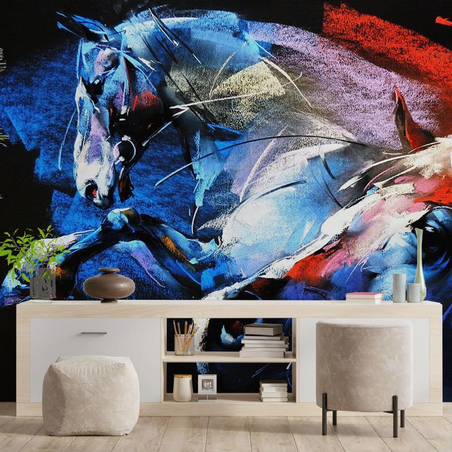 фотообои лошади абстракция 9-2060