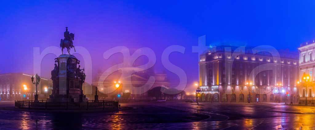 Фотообои Исаакиевская площадь в тумане