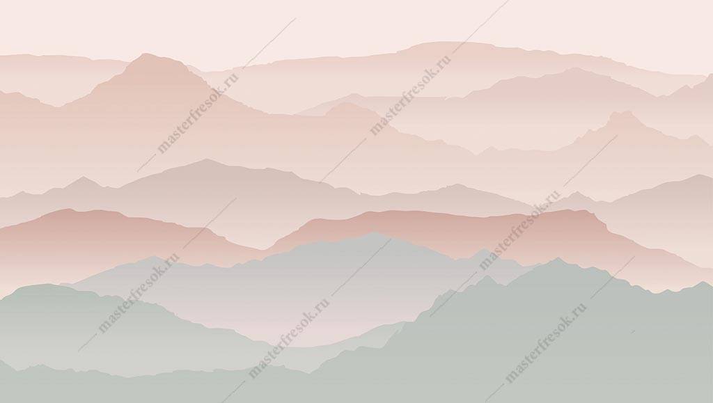 Фотообои Горы розовые