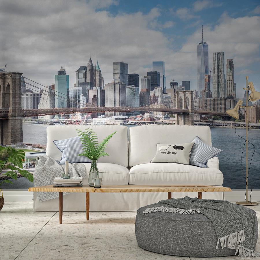 бруклинский мост солнечным днем в нью йорке 9-824