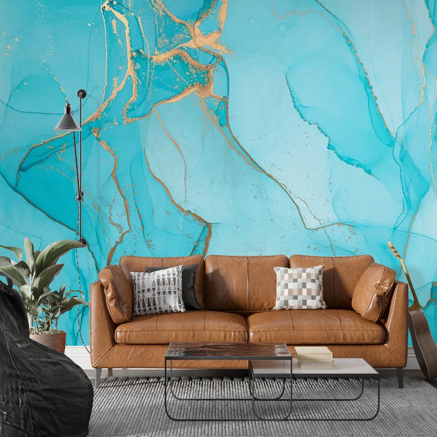 фотообои срез камня бирюза 9-1782