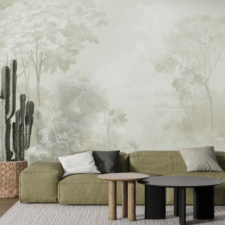 фотообои лес абстрактный оливковый 13-1065