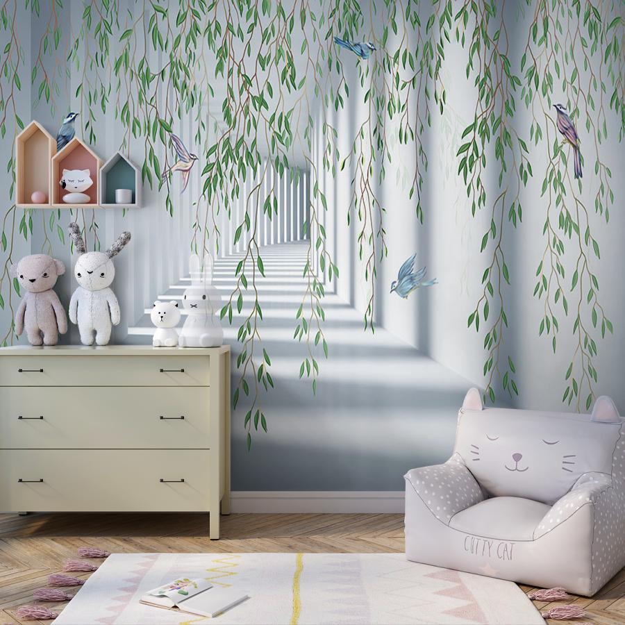 фотообои тоннель 3д с ветвями 14-993