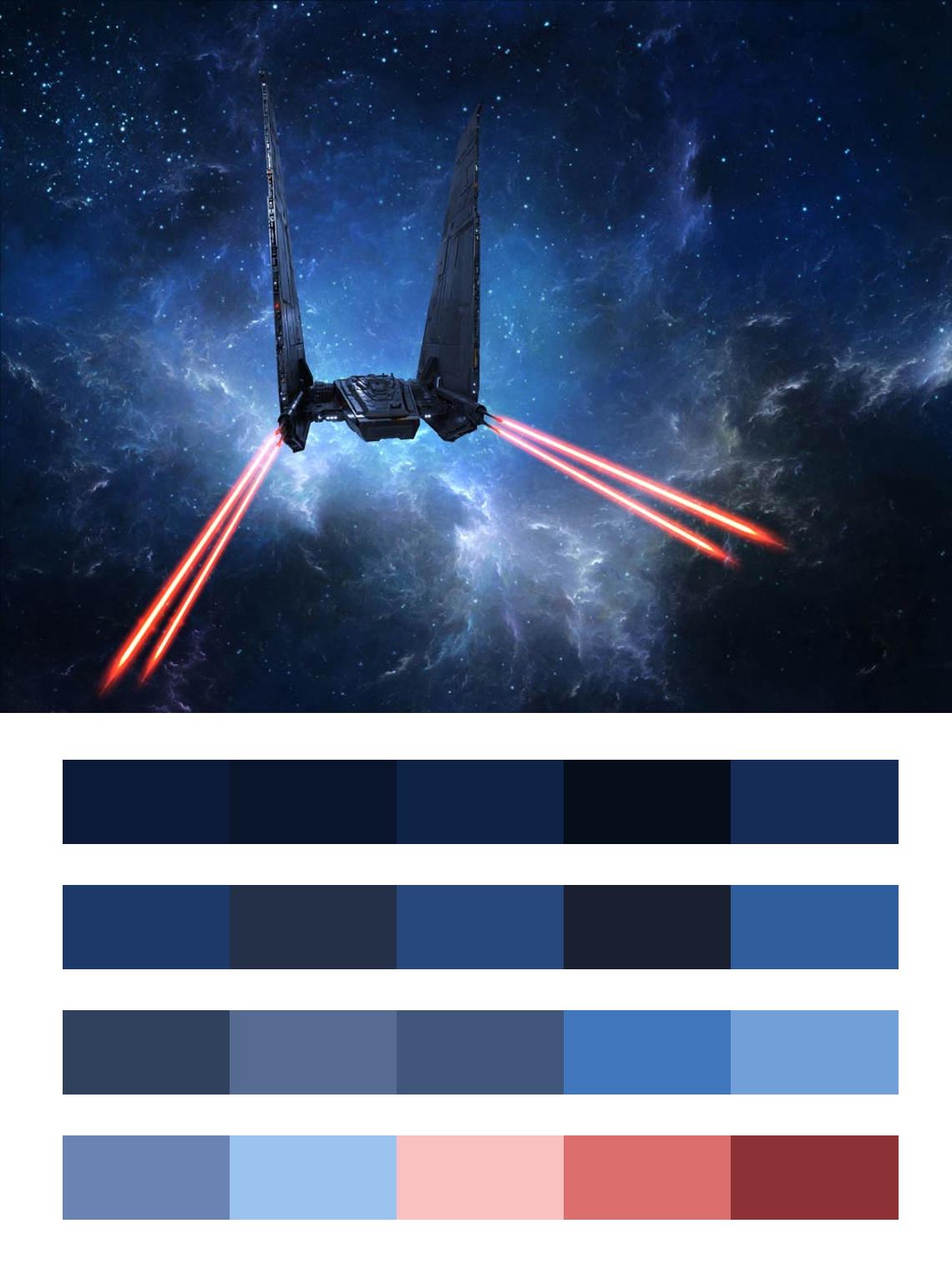 Star wars космические корабли цвета