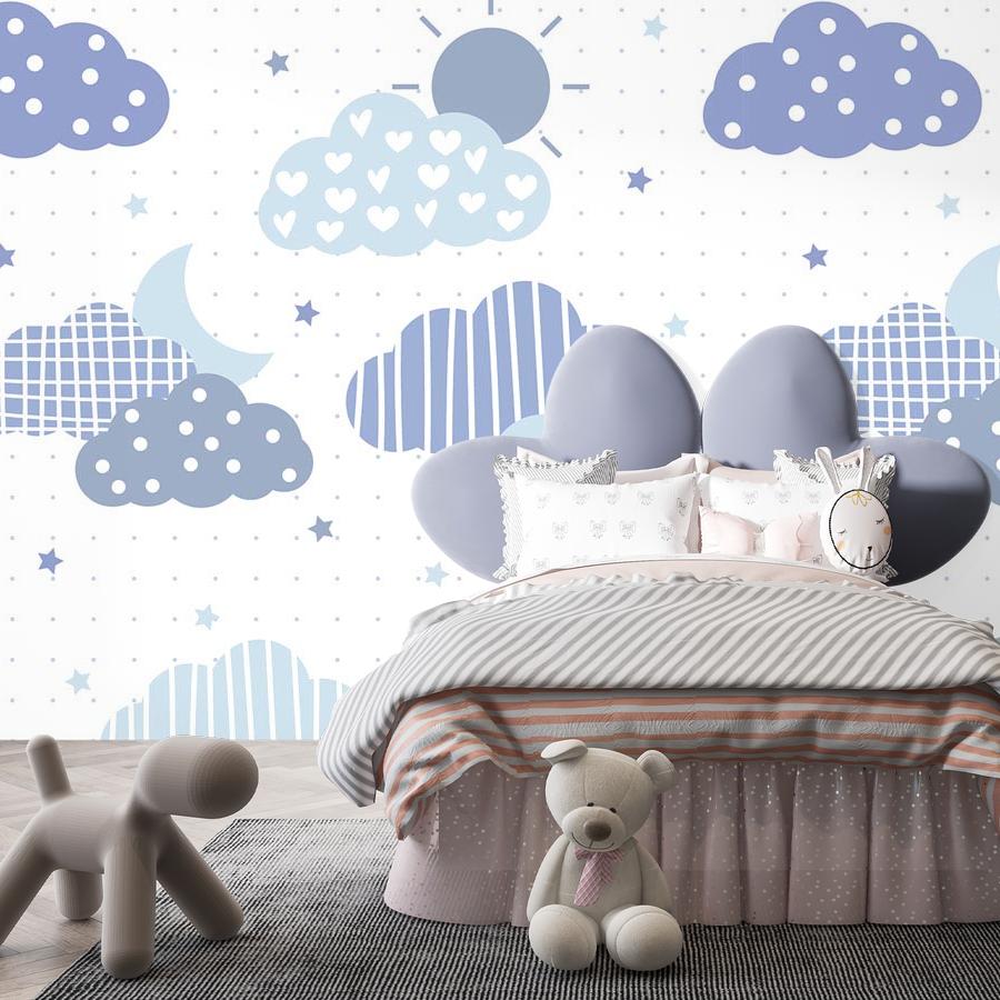 Фотообои и фотообои облака голубые 12-760