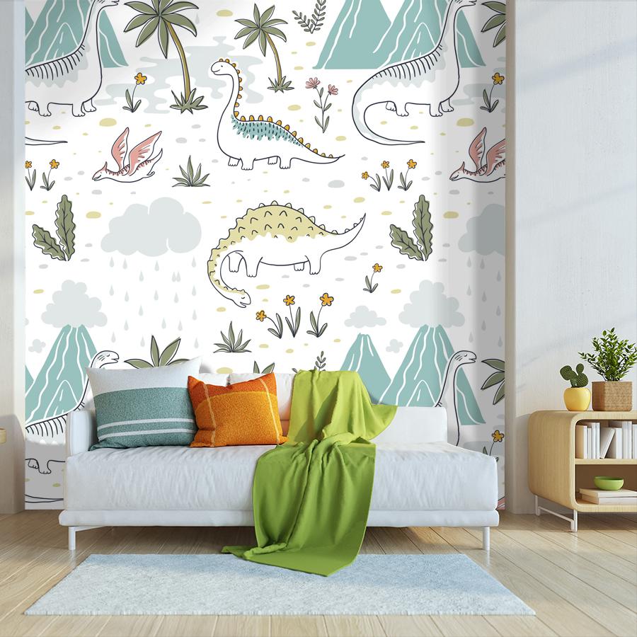 фотообои динозавры под дождём 14-521