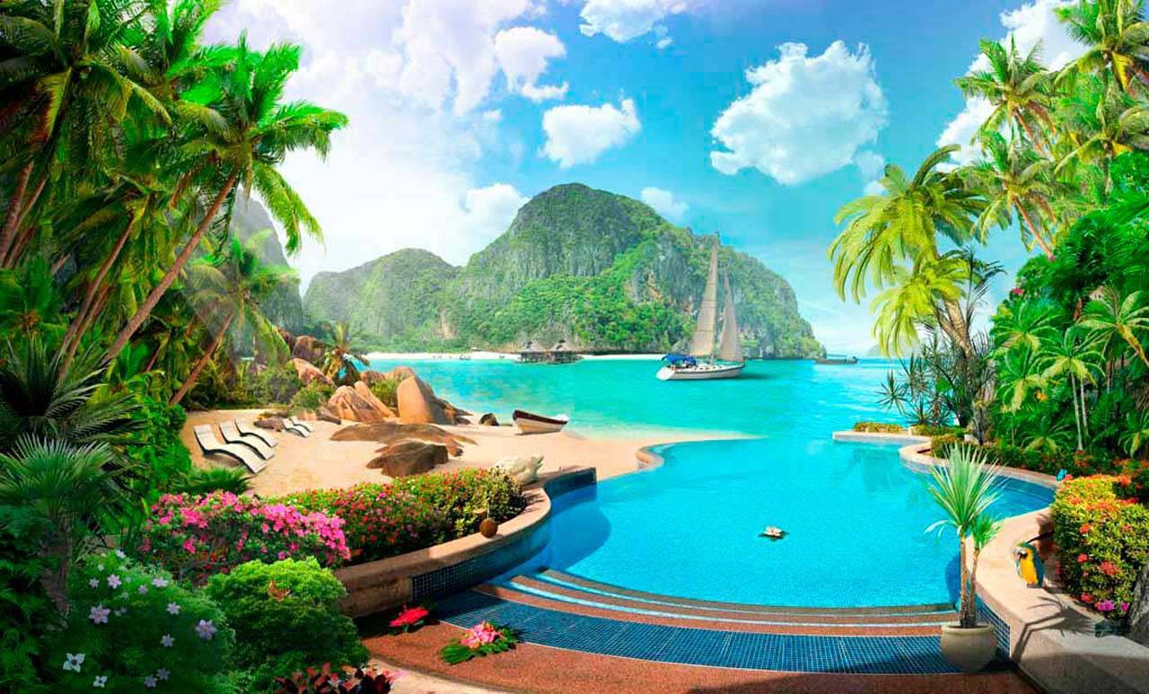 фотообои тропическая вилла 11-020