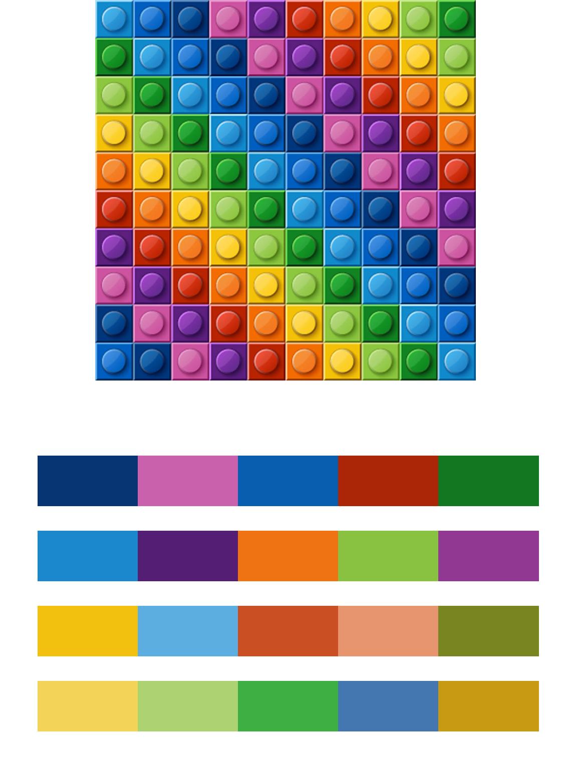 Кубики Лего цвета
