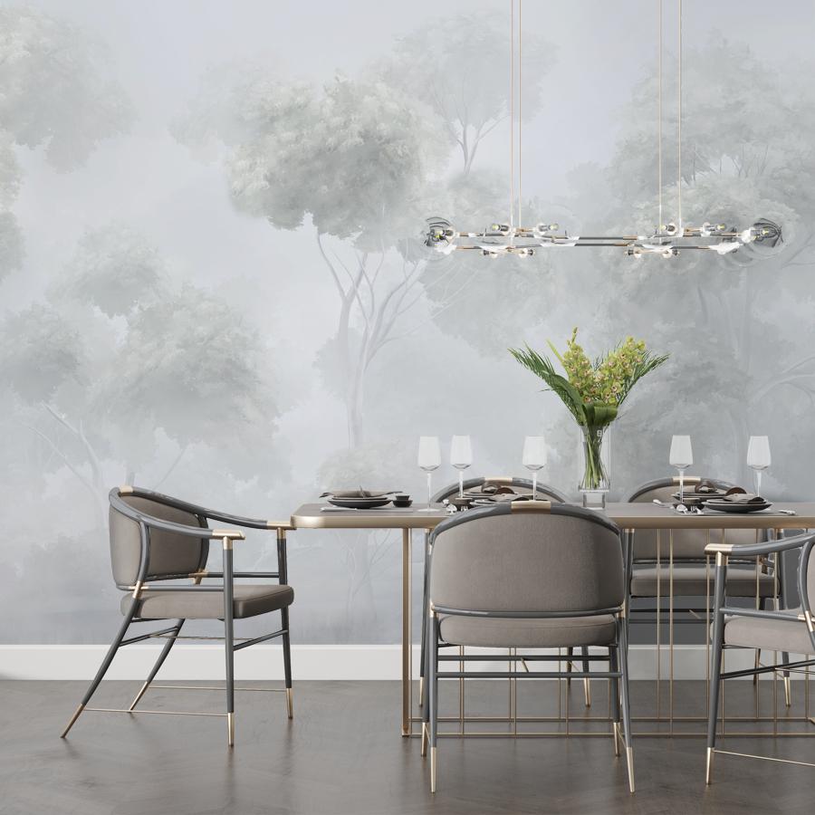 фотообои деревья в солнечной дымке 13-1091