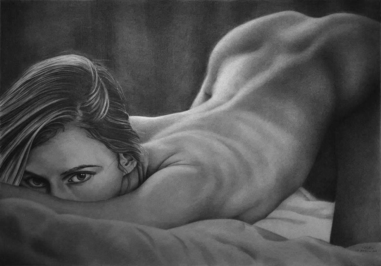 девушка черно белая 4-441